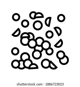 dried beans peas line icon vector. dried beans peas sign. isolated contour symbol black illustration