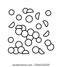 dried beans peas line icon vector. dried beans peas sign. isolated contour symbol black illustration