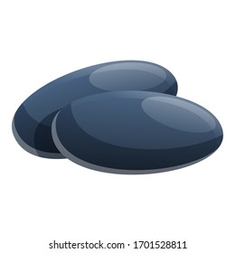 Dried black beans icon. Cartoon of dried black beans vector icon for web design isolated on white background