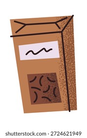 Paquete de papel de té negro seco