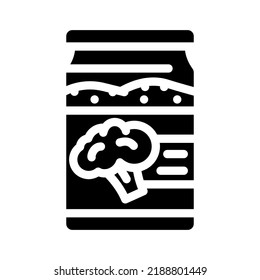getrockneter Broccoli-Glyph-Vektorgrafik. getrocknetes Broccoli-Schild. einzelne Symbolillustration