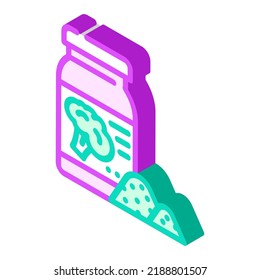 getrockneter Broccoli isometrischer Icon Vektorgrafik. getrocknetes Broccoli-Schild. einzelne Symbolillustration