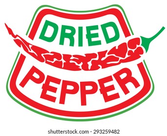 dried chili pepper label 