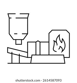 dried concentrate copper line icon vector. dried concentrate copper sign. isolated contour symbol black illustration