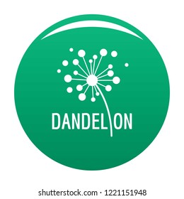 Dried dandelion logo icon. Simple illustration of dried dandelion vector icon for any design green