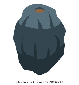 Dried date fruit icon isometric vector. Palm food. Sweet dry