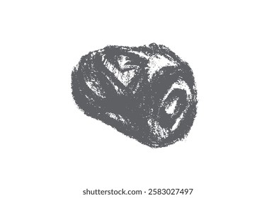 Gedroogde dadels tekeningen. Vector gedroogde datum symbool. Hand-getekende datum fruit illustratie met houtskool tekening textuur.