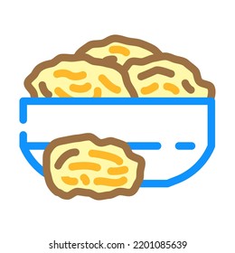 vector de icono de color de berenjena seca. signo de berenjenas secas. ilustración de símbolo aislado