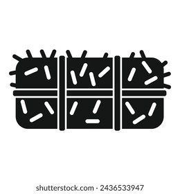 Dried farm roll icon simple vector. Food country stack. Agricultural organic wheat