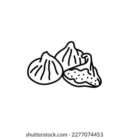 Dried fig black line icon. Natural organic super food. Pictogram for web page, mobile app, promo.