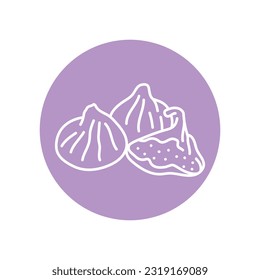 Dried fig black line icon. Natural organic super food. Pictogram for web page, mobile app, promo.