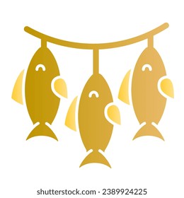 Dried fish flat icon. Taranka color icons in trendy flat style. Seafood gradient style design, designed for web and app. Eps 10