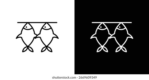 Getrockneter Fisch Symbol-Vorlage für Grafik und Web-Design-Sammlung Logo, Vektorgrafik