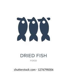 dried fish icon vector on white background, dried fish trendy filled icons from Food collection, dried fish vector illustration