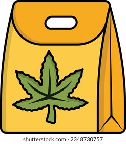 Dried flower buds Packaging concept, Ready to Deliver Bedrocan vector icon design, Cannabis and marijuana symbol, thc and cbd sign, recreational herbal drug stock illustration