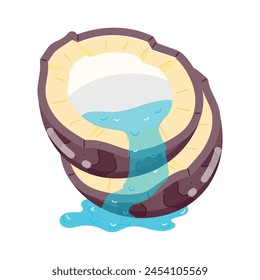  Dried and Fresh Coconuts Flat Stickers 
