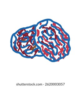 Vector de boceto de icono de doodle de uva seca. signo de uva seca. ilustración de símbolo aislado
