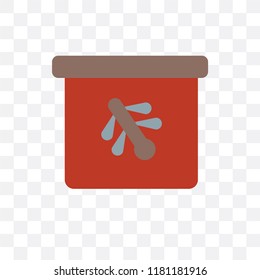 Dried insect in amber vector icon isolated on transparent background, Dried insect in amber logo concept