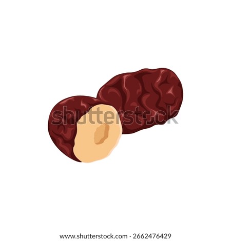 Dried jujubes isolated in white 