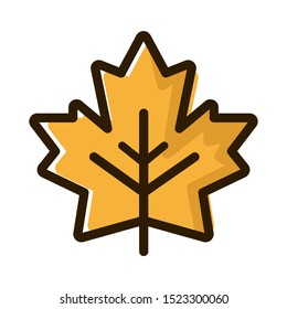 dried leaves Icon Template. Sign isolated on white background. autumn icon Vector flat design illustration. can be used for presentations, websites, etc.