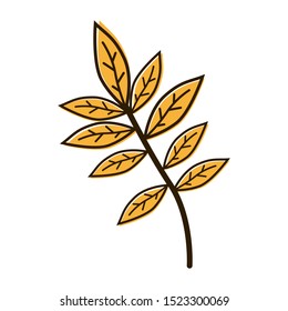 dried leaves Icon Template. Sign isolated on white background. autumn icon Vector flat design illustration. can be used for presentations, websites, etc.