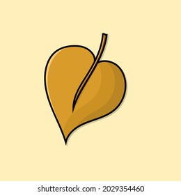 Hojas secas aisladas ilustraciones vectoriales. elemento de diseño de hojas anaranjadas utilizado para el afiche de diseño de verano y otoño, banner, volante