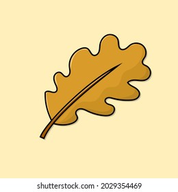 Dried leaves isolated vector illustration. orange leaf design element used for summer and autumn design poster, banner, flyer