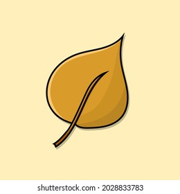 Dried leaves vector illustration isolated brown leaf elements for autumn and summer design