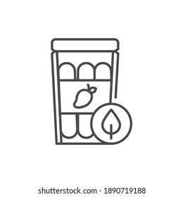 Dried mango packaging сolor line icon. Pictogram for web page, mobile app, promo.UI UX GUI design element. Editable stroke.