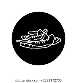 Dried melon black line icon. Natural organic super food. Pictogram for web page, mobile app, promo.