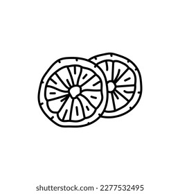 Icono de línea negra naranja seco. Supercomida orgánica natural. Pictograma para página web, aplicación móvil, promoción.