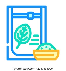 dried spinach color icon vector. dried spinach sign. isolated symbol illustration