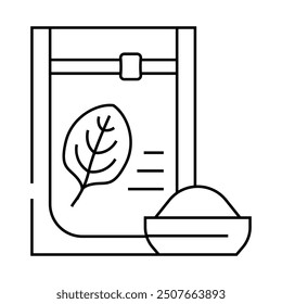 dried spinach line icon vector. dried spinach sign. isolated contour symbol black illustration