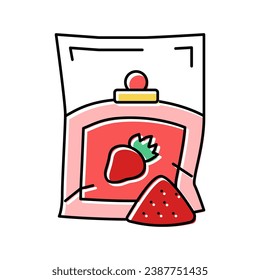 dried strawberries color icon vector. dried strawberries sign. isolated symbol illustration