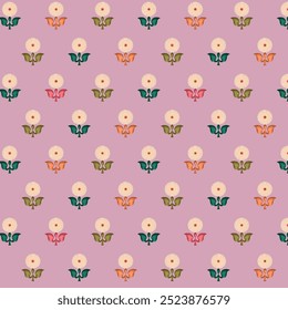 Dried  sunflowers pattern with leaves on a purple pastel background. Creative eco composition.
