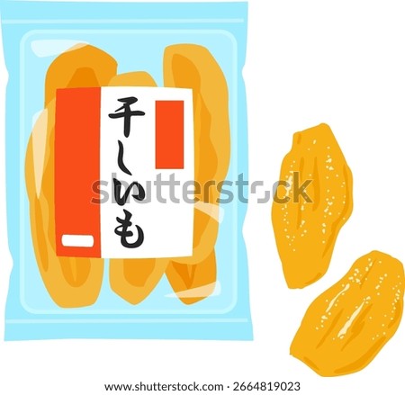 Dried sweet potato in a bag