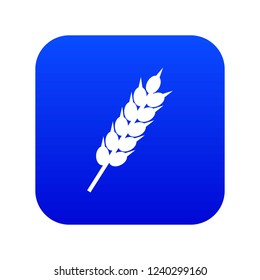 Dried wheat ear icon digital blue for any design isolated on white vector illustration