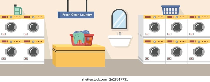 Drier machine. Washing machine. Basket clothes. Detergent. Laundry shop. Laundry mart.