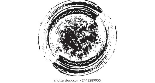 Drift background monochrome with texture wheel marks and drift in skidding, rounded tire marks. Vector isolated texture. Drift background illustration dirty