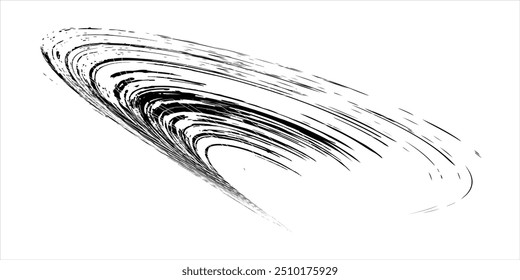 Drift background monochrome with texture wheel marks and drift in skidding, rounded tire marks. Vector isolated texture. 
