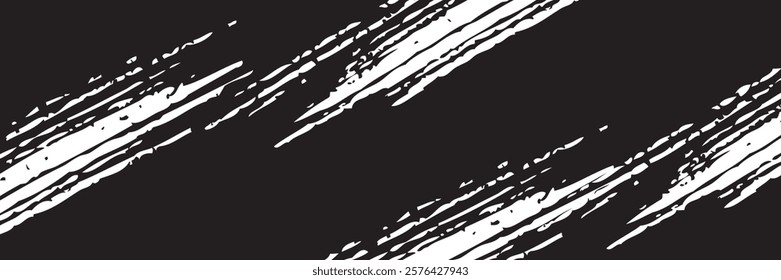 Drift background monochrome with texture wheel marks and drift in skidding, rounded tire marks. Vector isolated texture.
