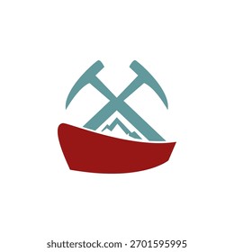 Vetor 2 do logotipo mineral do barco de deriva