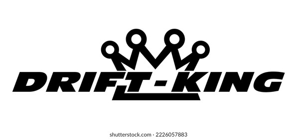 DRIFT KING Logo Vector Car Decal Sticker, Symbol Sport Logo