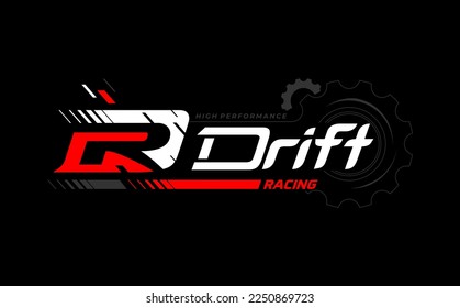 drift racing trendy fashionable vector t-shirt and apparel design, typography, print, poster. Global swatches. 