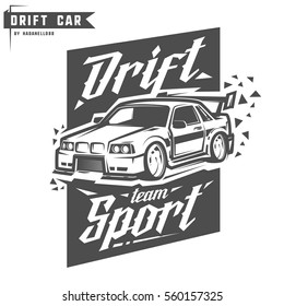 Drift Sport Team Print For T-shirt,emblems And Logo.