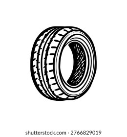 Drift tire marks icon logo design. Hand drawn burnout tracks sign and symbol. Tire skid marks icon. Automotive racing illustration.