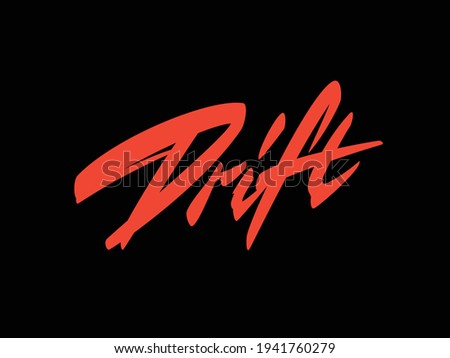 Drift vector lettering design element