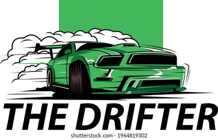 The Drifter Illustration Premium Vector