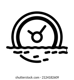 drifting away time line icon vector. drifting away time sign. isolated contour symbol black illustration