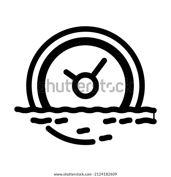 drifting away time line\
icon vector. drifting away time sign. isolated contour symbol black\
illustration